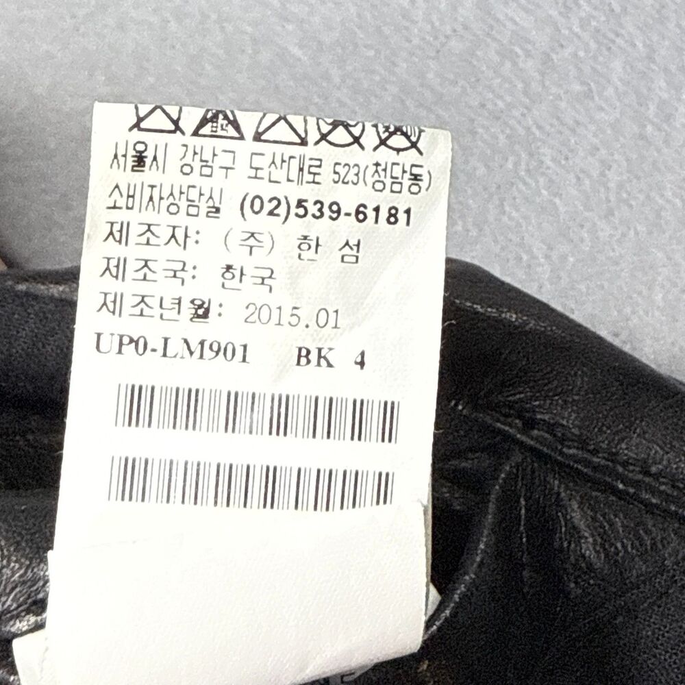 TIME Postmodern Genuine Lambskin Leather Jacket Mens L Black Moto Korean - Picture 11 of 15